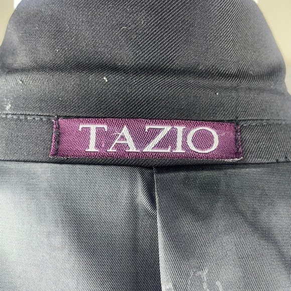 Tazio Italy Blazer Sports Coat Men's 46L Black Super 120's Wool Hand Tailored - Picture 11 of 16